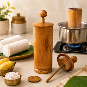 Handcrafted Bamboo Puttu Maker | Traditional Steamed Rice Cake Maker | Eco-Friendly Kitchen Tool | Natural Bamboo Cooker (Size - 8*3.5 Inches | 1 Pc)