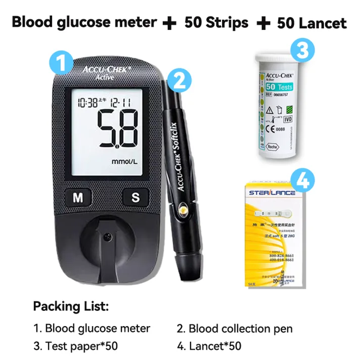 ACCU-chek%20Blood%20Glucose%20Meter%20Glucometer%20Kit%20Diabetes%20Tester%2050/100%20Test%20Strips%20Lancets%20Medical%20Blood%20Sugar%20Monitor%20-%20Image%205