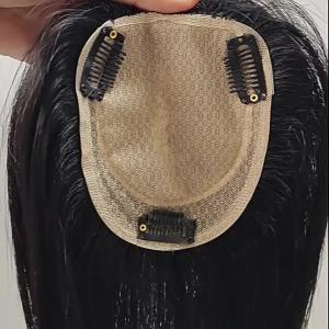 10*12ซม.-25/30ซม. ตาข่ายนาโน 100% ผมมนุษย์ ชิ้นผมเสริม ปิดผมสีขาว ระบายอากาศได้และน้ำหนักเบา เพิ่มปริมาณผมสำหรับผู้หญิง