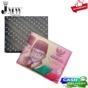 Dompet Uang Bahan Kulit Sintetis Motif Seratus Ribu Gratis Kotak