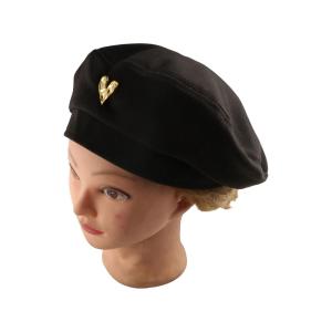 RANZH Thick Love Beret Solid Color Heart Octagonal Cap Vintage Korean Style Painter Hat Ladies