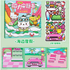 Mainan MAGNETIC QUIET BOOK SANRIO / Pretend Play Karakter Sanrio / Buku Kartun Sanrio / Sanrio Quiet Book Kuromi Melody Kitty