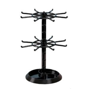2 Tire Necklace Keychain Shelf Trinkets and Pendants Display Storage Rack Countertop Acrylic Rotating Rack