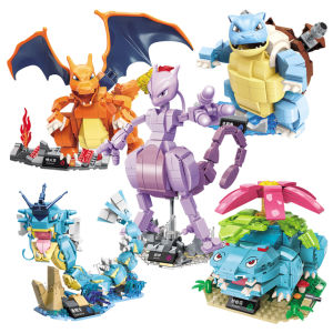 Kids Toy 2021 NEW Classic Anime Pokemon Building Block Pikachu Mewtwo Charizard Building Blocks Bricks Sets Model DIY Toy For Boy Girl Brithday Gifts New Year Gifts