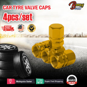 4pcs Car Accessories Tyre Cover Wheels Tire Valve Air Dust Caps / Penutup Tayar Angin Kereta