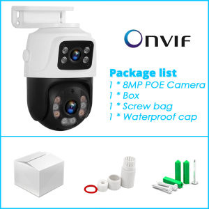 Outdoor 6MP Dual lens POE Camera PTZ 360 Auto Tracking Dual Screens Display Smart IP Security Camera for Home Video Surveillance Cameras