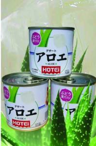 ว่านหางจระเข้บรรจุกระป๋องกลิ่นมูสแคต (ตราโฮเตอิ) 1 กล่องมี 12 กระป๋อง