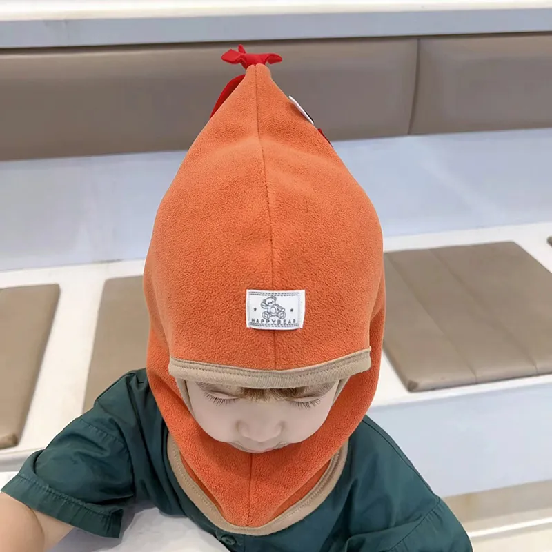 Cute Cartoon Baby Balaclava Hat Autumn Winter Fleece Kids Ear