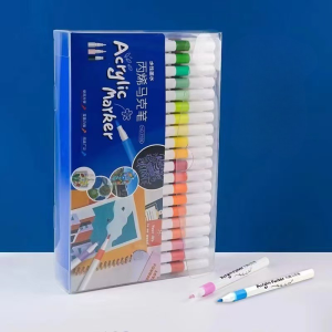 Bút màu Acrylic Marker 48 màu vẽ trên mọi chất liệu có thể vẽ chồng màu màu sắc tươi sáng