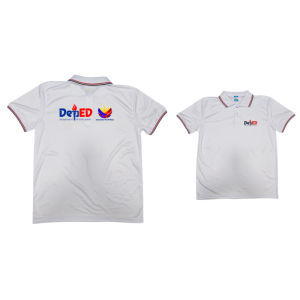 DepEd Bagong Pilipinas New Drifit polo shirts for men Stripes Ribbings DepEd Bagong Pilipinas New Khaki / Nude with Brown Collar Drifit deped polo shirt