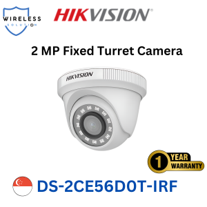 <SG Local Seller> Hikvision Full-HD 1080P 2MP 24IR IP66 DOME/Turret CCTV Camera (2.8mm) Model:DS-2CE56D0T-IRF