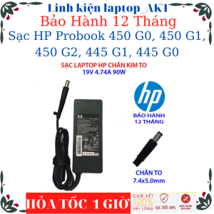 Sạc Laptop HP Probook 450 G0 450 G1 450 G2 445 G1 445 G0-Sạc HP 18.5V/19V-3.5A/4.74A-65W/90W chân kim to(7.4*5.0mm)