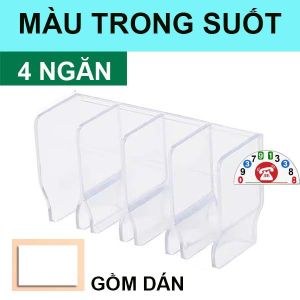 Kệ Đựng Mỹ Phẩm Ngăn Chia Vật Dụng 4 Ngăn Treo Tường Phòng Tắm