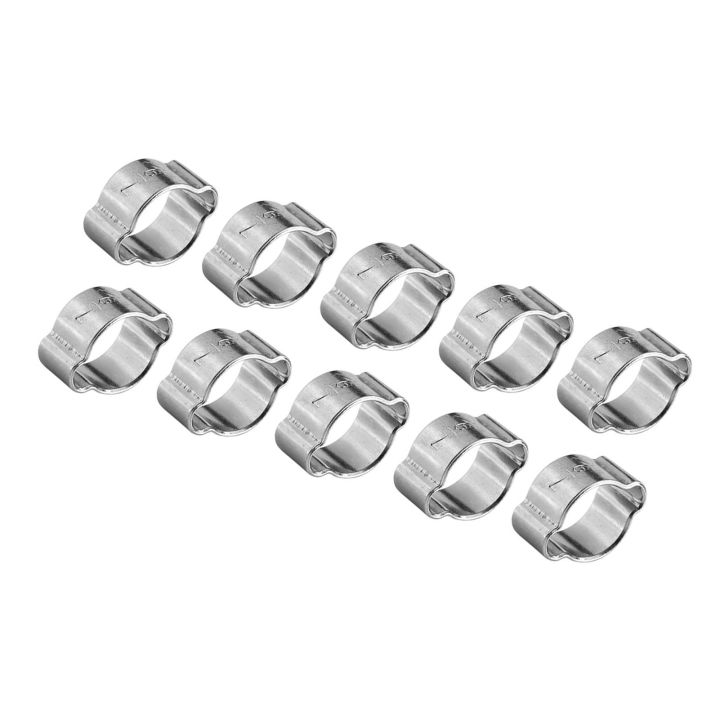 10 cái kẹp ống bánh vít có thể điều chỉnh mạ kẽm kẹp truyền động trục vít hai tai bằng thép không gỉ 5-23mm cho ống ống dẫn xăng Fule