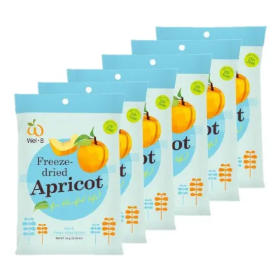 WelB Freeze Dried Fruits in pack of 6 - Apricot