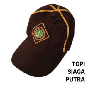 Topi Siaga pramuka Bordir Sd Putra Putri lis kuning