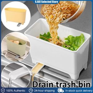 Kitchen Waste Bin Kitchen Sink Drain Strainer Basket Countertop Sink Garbage Cans Dry and Wet Separation Filter