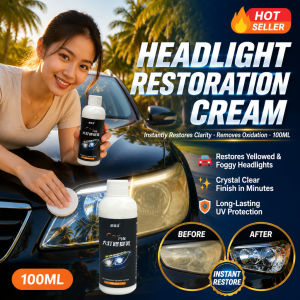 Headlight Restoration Cream/Headlight Cleaner Yellowing Haze Oxidation Care/Plastic Restorer Clear Lens Polish/Car Headlamp Taillight Cleaning Paste Auto Care Tool