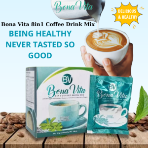 Bona Vita 8-in-1 Coffee Mix with Mangosteen Guyabano Malunggay No Sugar Slimming and Healthy