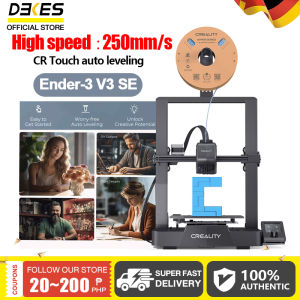 【100% Authentic】DEKES Ender-3 V3 SE 3D Printer with CR Touch Auto Leveling 220*220*250mm Printing Size and Sprite Direct Extruder Stable Dual Z-axis Ensuring High Print Quality with 3.2in Color Knob Screen for 1.75mm Filaments PLA PETG TPU