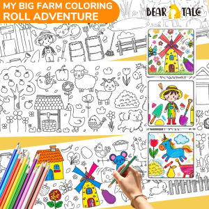 BEAR TALE Coloring Books for Kids Color and Trace Animals Preschool Art and Educational Toy Practice Books