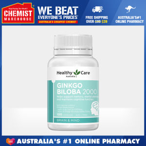 Healthy Care Ginkgo Biloba 2000mg 100 Capsules Help Support Memory and Promote Blood Circulation Maintain Cognitive Function