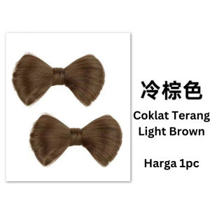 Jepit Rambut Pita Wig Hair Palsu Berupa Pita Sintetis Premium Extention Model Korea Jepitan Pita Rambut Palsu