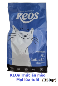 thức ăn cho mèo KEOS 350gr Orgo dạng hạt cho mèo mọi lứa tuổi