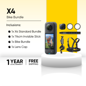 Insta360 X4 Waterproof Action Camera with 8K Resolution and 360° Active HDR video Capture