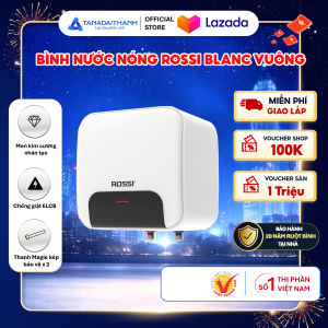 Bình nóng lạnh gián tiếp Rossi Blanc Vuông (15/20/30 Lít) - Chính hãng Bảo Hành 20 năm