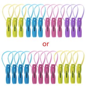 12Pcs/set Clothes Peg Clips Pins Hanging Rope Hanger Laundry Hangers Supplies