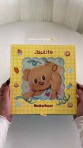 JISULIFE X Butter Bear Handheld Fan Pro1 with 5000mAh Battery Rechargeable Jet Fan Strong Wind 100 Gear Wind Speed LED Display Christmas Birthday Gift for Girl and Boy