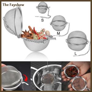 [The Fayshow] Stainless Tea Infuser Sphere Locking Spice Tea Ball Strainer MeshTea Filter Tool