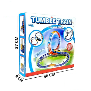 Mainan Kereta 3D Roller Coaster Tumble Train Track 2818