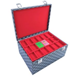 กล่องใส่พระเครื่องและเครื่องประดับแบบมีหูหิ้ว 5 ชั้น 90 ช่อง แบบช่องใหญ๋พิเศษ