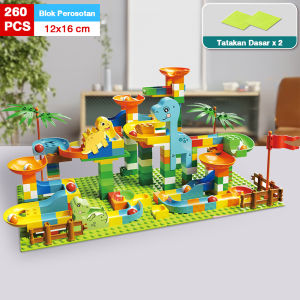 340Pcs Mainan Marble Race Run Maze Blocks Building Blocks Set Track Maze Toy Bricks Mainan Brick Balok Susun Anak Puzzle Rolling Ball