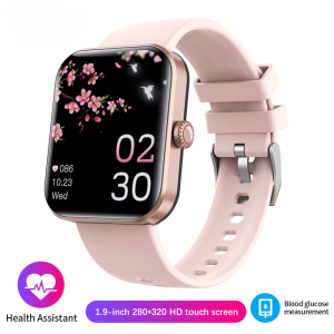 2024 Blood Glucose Smart Watch Men Women Bluetooth Calls Custom Dial 105 Sports Modes Fitness Bracelet 1.9 HD Smartwatch Men Women For IOS Android