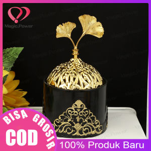 Dupa Mabkharah Keramik Arab Bahan Logam Warna Emas Dupa Burner Home Office Teahouse Gunakan Buddha Dupa Pemegang Lotus