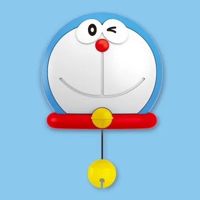 QIHUISHI Đèn ban đêm Doraemon dễ thương với tính năng kiểm soát âm thanh và kéo dây cho trang trí căn phòng trẻ em