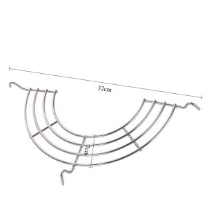 26cm/32cm Stainless Steel Frying Oil Strainer Steam Rack Oil Drainer Mesh Colander Filter Frying Pan Oil Drain Rack Kitchen Accessories