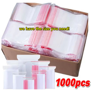 100-1000Pcs Small Zip Lock Plastic Bags Transparent Bag Reclosable Vacuum Storage Bag PE Clear Bag Ziplock Food Storage Zip Bags2026