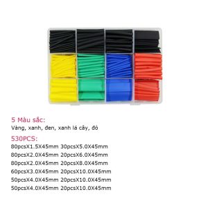 [HCM] Ống co nhiệt cách điện chất liệu polyolefin ống gen co nhiệt cắt sẵn để bọc dây điện mối hàn nhiều màu-CA666