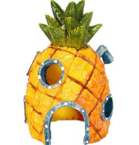 Cartoon Pineapple House Aquarium Decoration Home Garden Fish Tank Squidward House Ornament Cute Krusty Krab Figure Action Gift