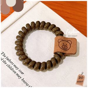 พร้อมส่ง⚡ มีเก็บเงินปลายทาง💸 ยางรัดผมแบบเกลียว สไตล์เกาหลีมี 5 สีให้เลือก  (ราคาต่อ 1 เส้น) : Do hight