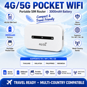 UNA Pocket 4G/5G WiFi Router Portable SIM Card 300Mbps USB Mini Portable Globe/Smart/Sun All/DITO Travel Local & Abroad