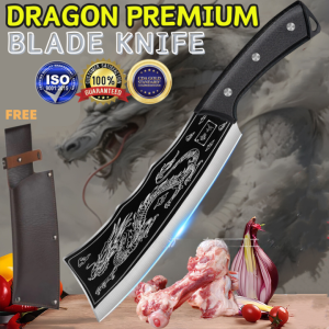 Black Dragon Knife Japanese Titanium Steel Version original premium blade stainless steel super sharp kitchen knife meat knife chef knife cutting bones butchers knives mongolian knife heavy duty professional chopper boning japan cleaving knife tools