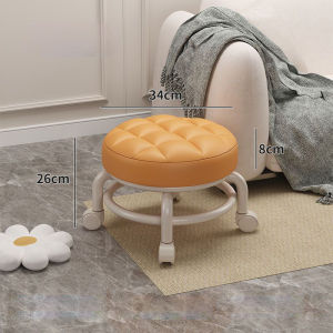 Kids Silent Swivel Low Stool Rolling Stool Quiet Wheels Easy Movement Children Furniture Home Decor