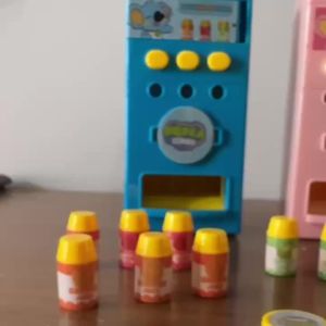 Vending Machine   Toy Vending Machine   Play House Toys   Childrens Fun Coin-Operated Toy Machine   Soda Beverage Vending Machine   Vending Machine Toy Set  Cash Register Toy for Boys and Girls   Gifts for kids