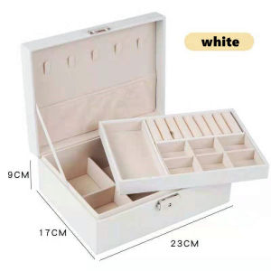 Three layer Large Jewelry Box Multi-Function JewelryStorage Display Case Necklace  Watch 3 layerswith lockOrganizer Box