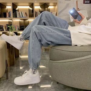 COD 2025 casual mens jeans elastic waist jeans boys Korean version loose trend fried street leggings Harlan pantsGDFSFDGFD